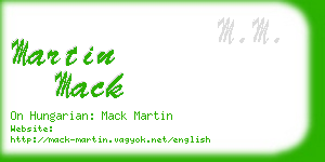 martin mack business card